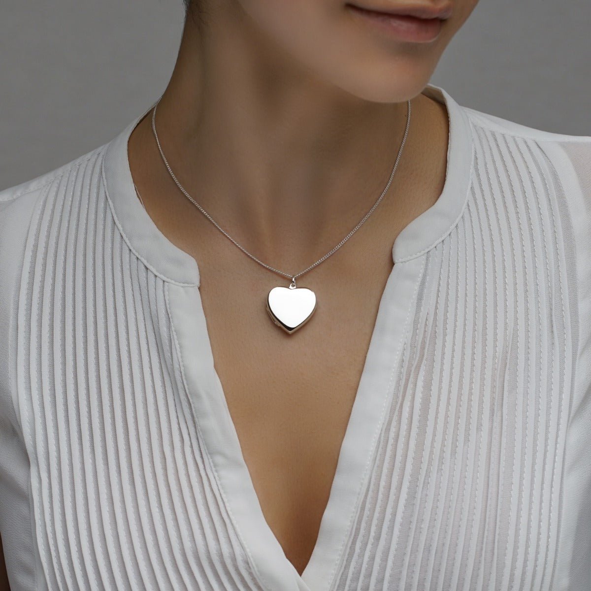 Sterling Silver Heart Locket With Optional Engraving - Love Silver Jewellery