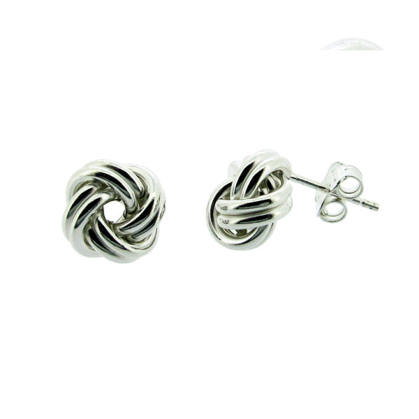 Sterling Silver Knot Stud Earrings