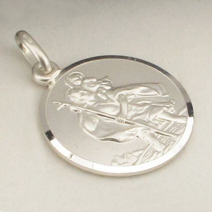 Sterling Silver St Christopher Pendant Various Sizes With Optional Engraving & Chain - Love Silver Jewellery