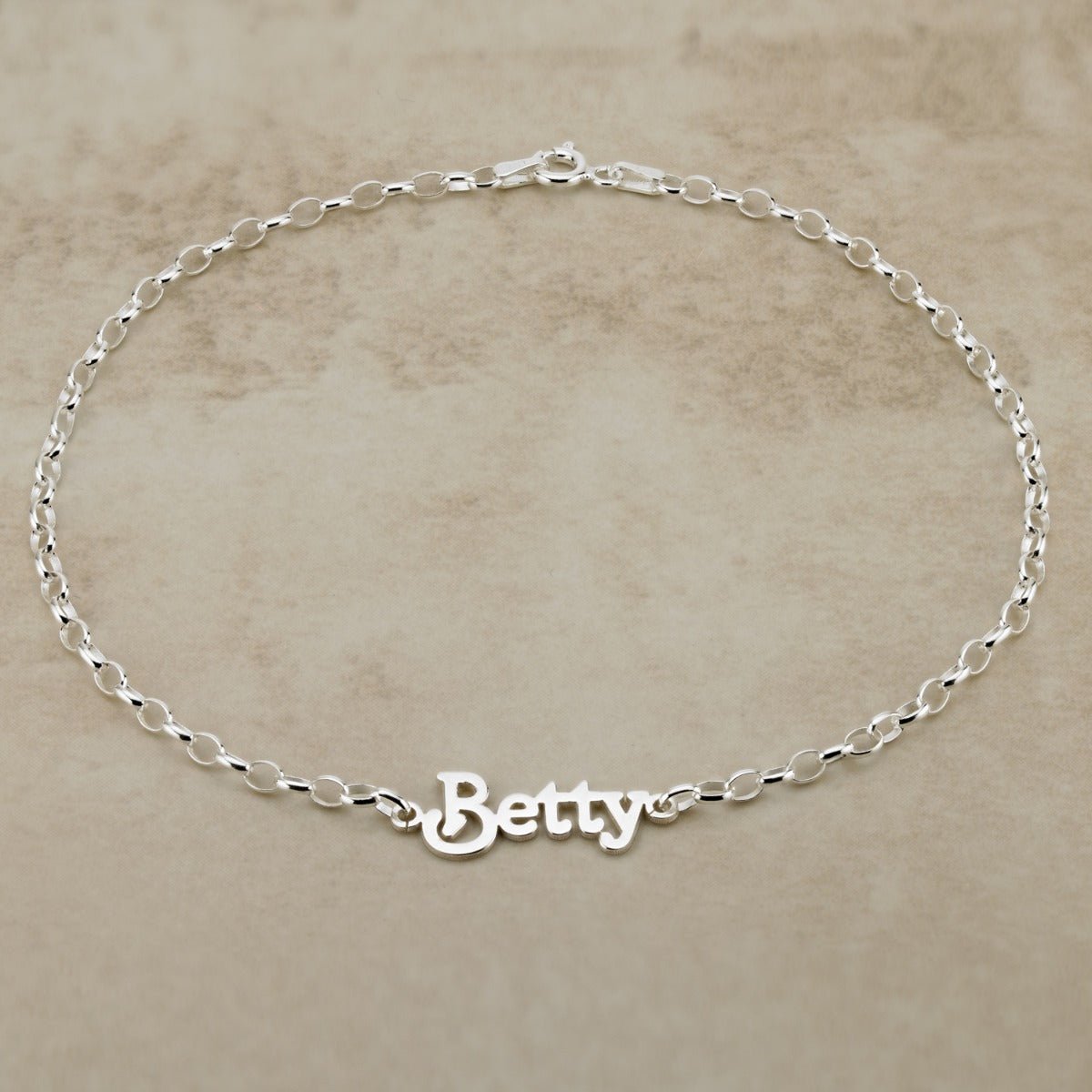 Sterling Silver Name Anklet - Love Silver Jewellery