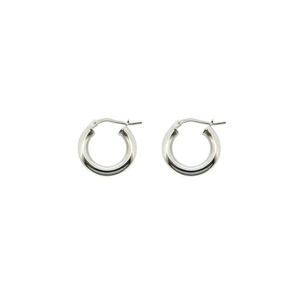 Sterling Silver 3mm Hoop Sleeper Earrings - Love Silver Jewellery