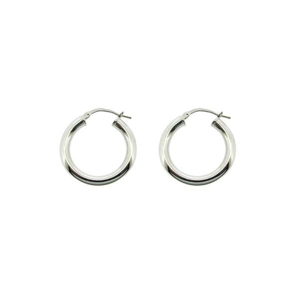 Sterling Silver 3mm Hoop Sleeper Earrings - Love Silver Jewellery
