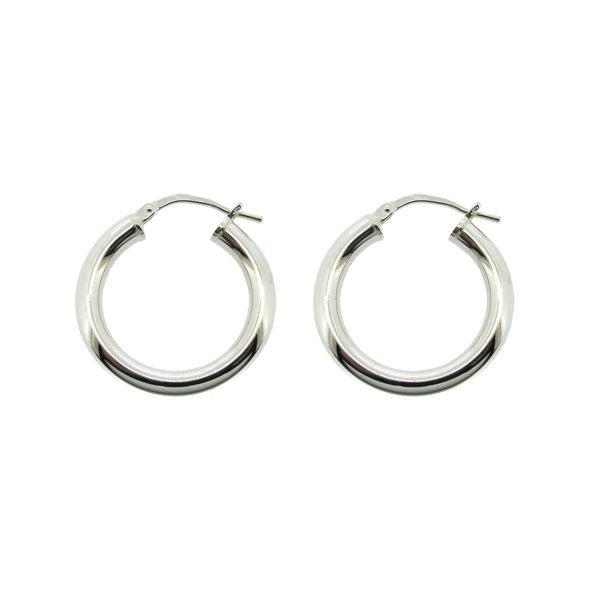 Sterling Silver 3mm Hoop Sleeper Earrings - Love Silver Jewellery