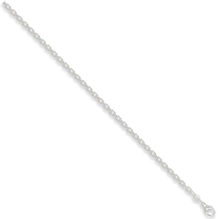 Sterling Silver 4.2mm Diamond Cut Belcher Chain - Love Silver Jewellery
