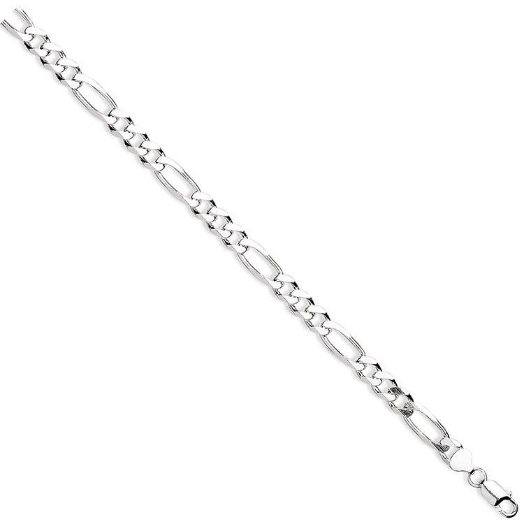 Sterling Silver 6mm Figaro Gents Bracelet