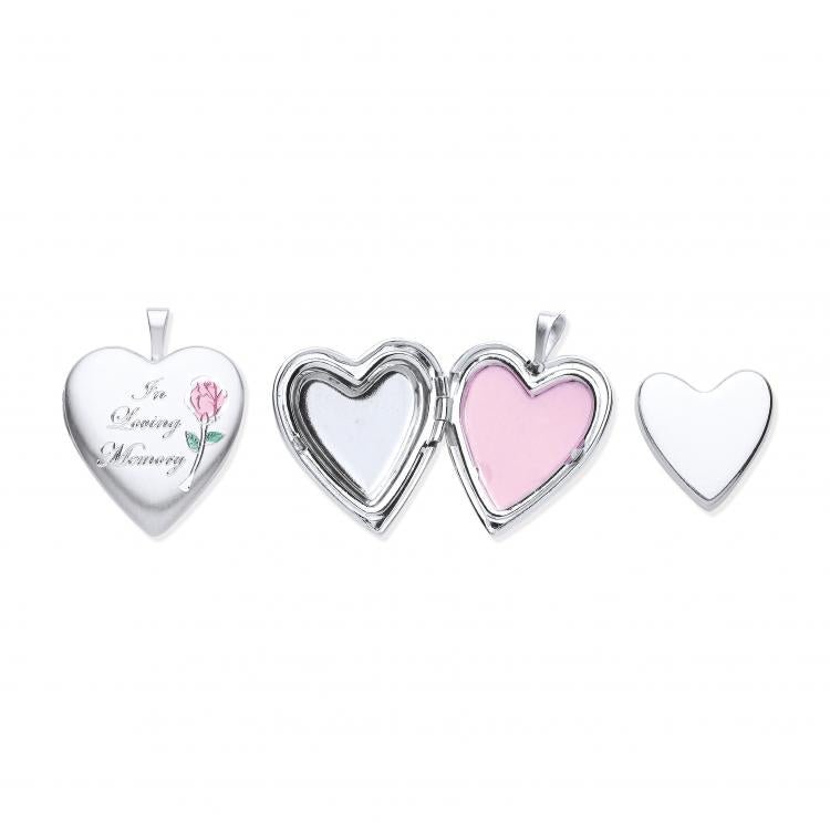 Sterling Silver Cremation Heart Locket - Love Silver Jewellery