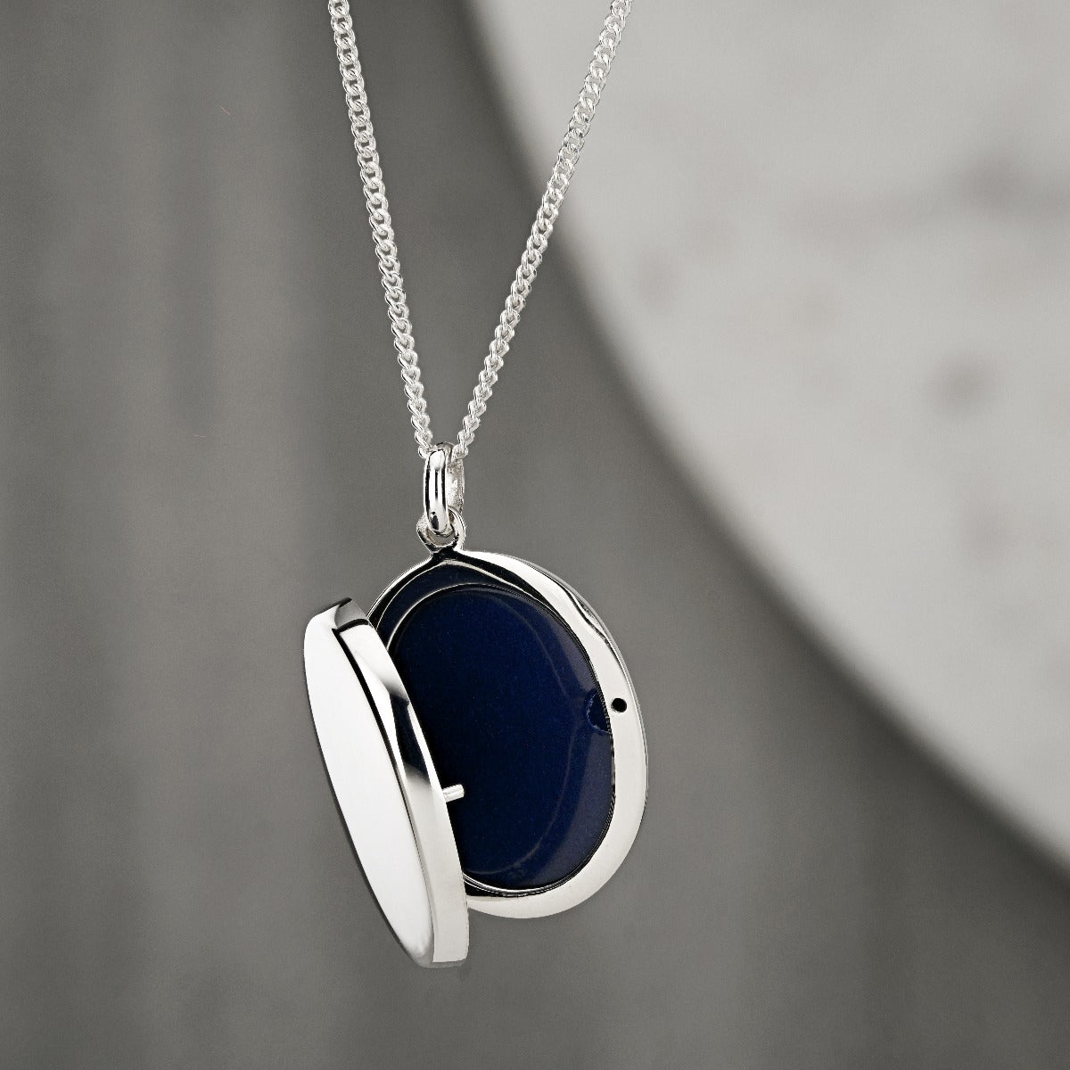 Sterling Silver Oval Locket With Optional Engraving