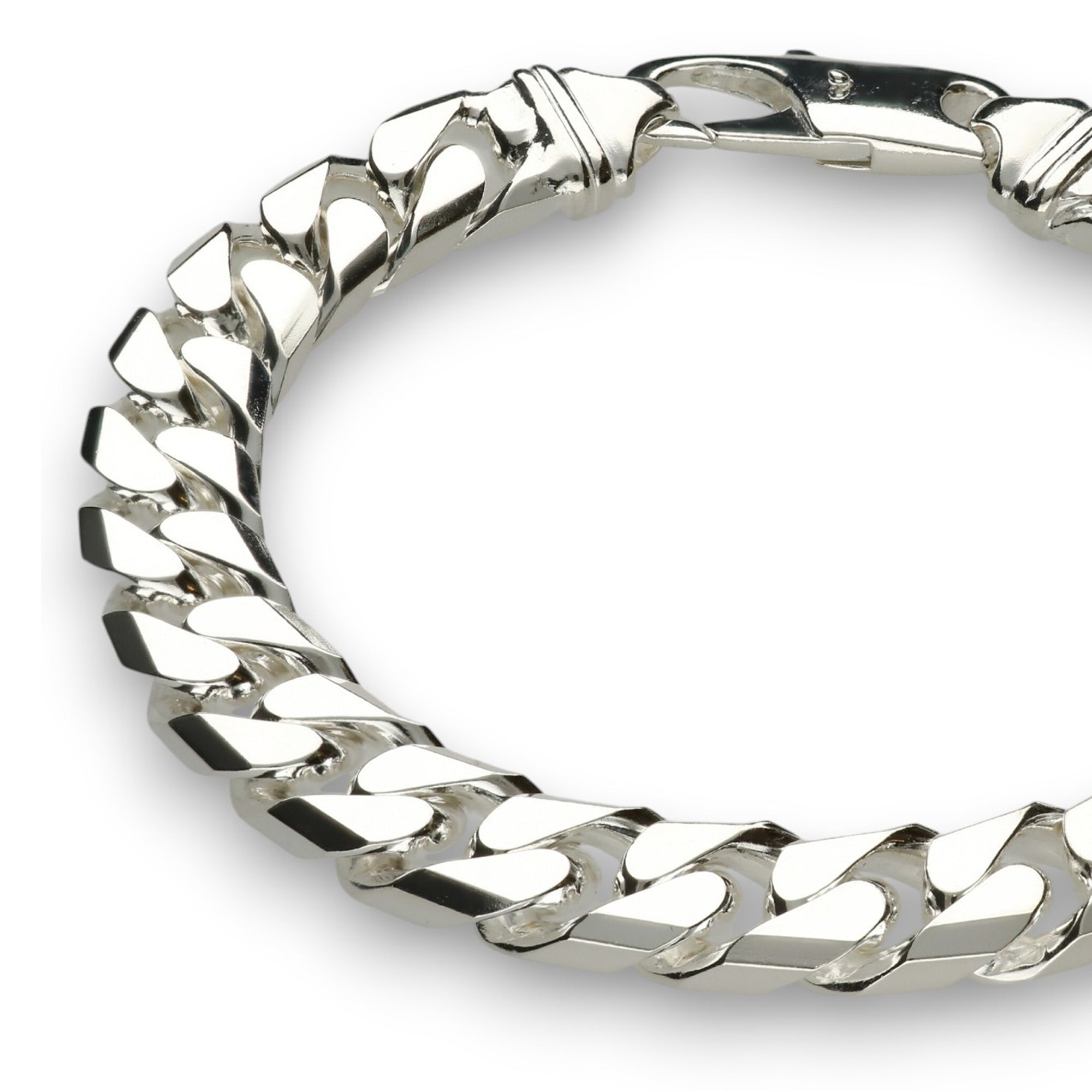 Sterling Silver Mens 2oz Chunky Curb Link Bracelet