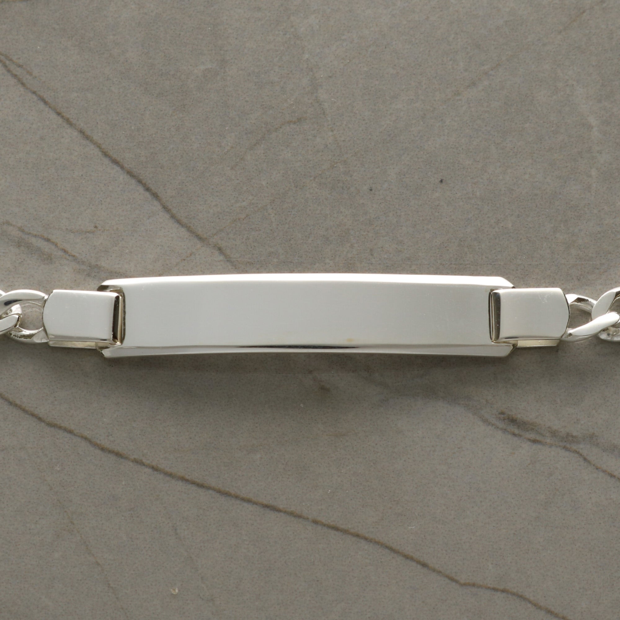 Sterling Silver Mens Slim ID Bracelet With Optional Engraving