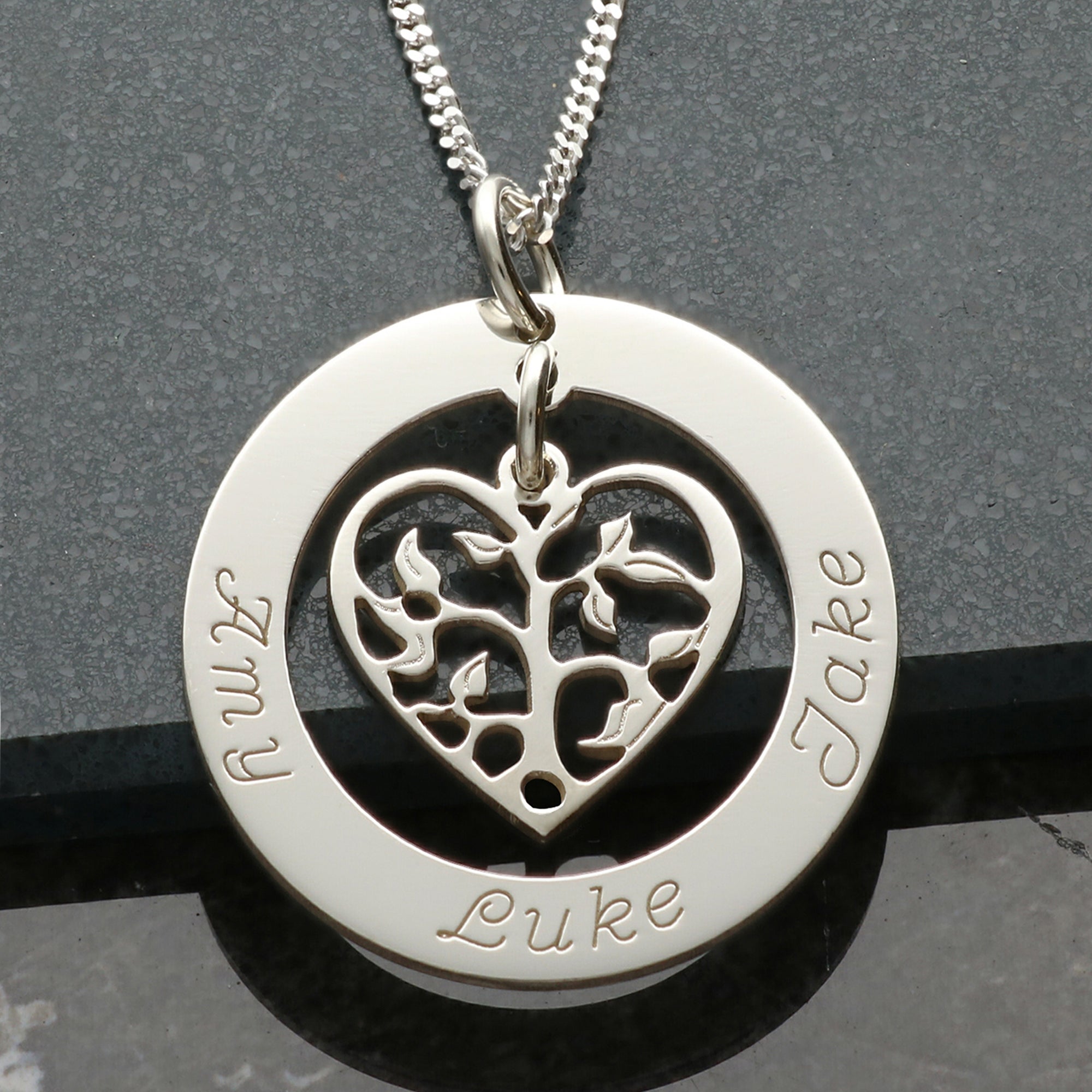 Tree of Life Family Necklace in Sterling Silver