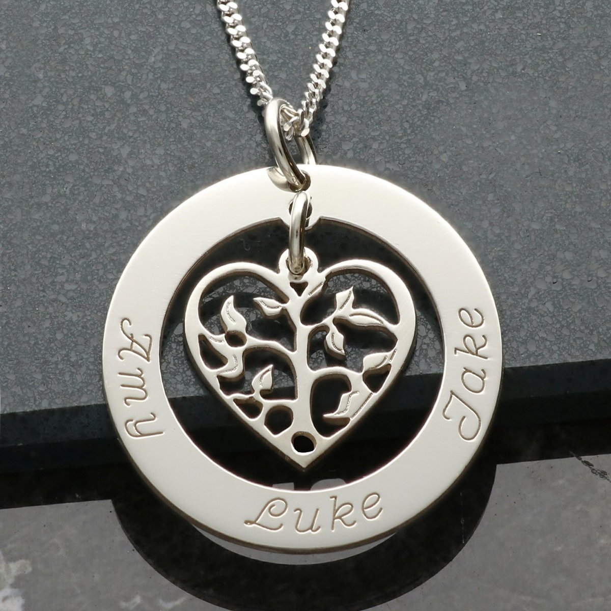 Tree of Life Family Necklace in Sterling Silver - Love Silver Jewellery