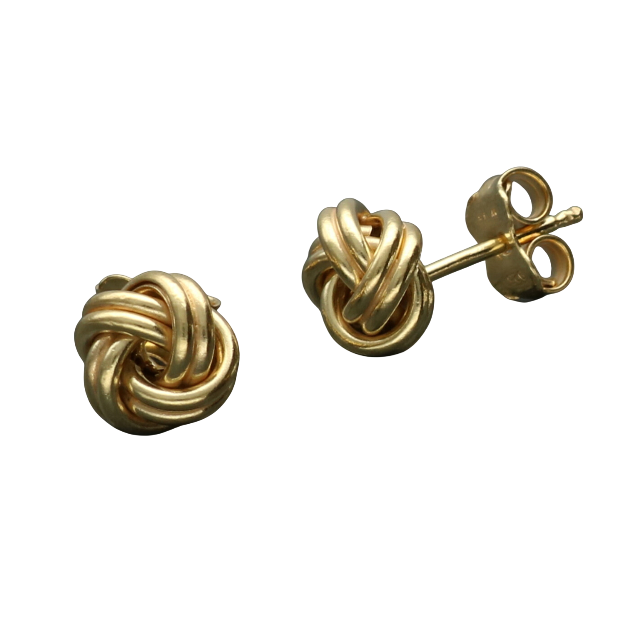 9ct Gold Plated Knot Stud Earrings