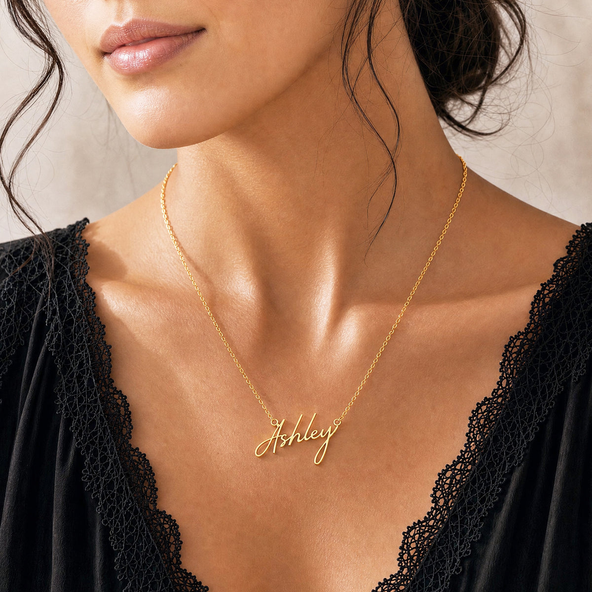 9ct Yellow Gold Signature Style Name Necklace