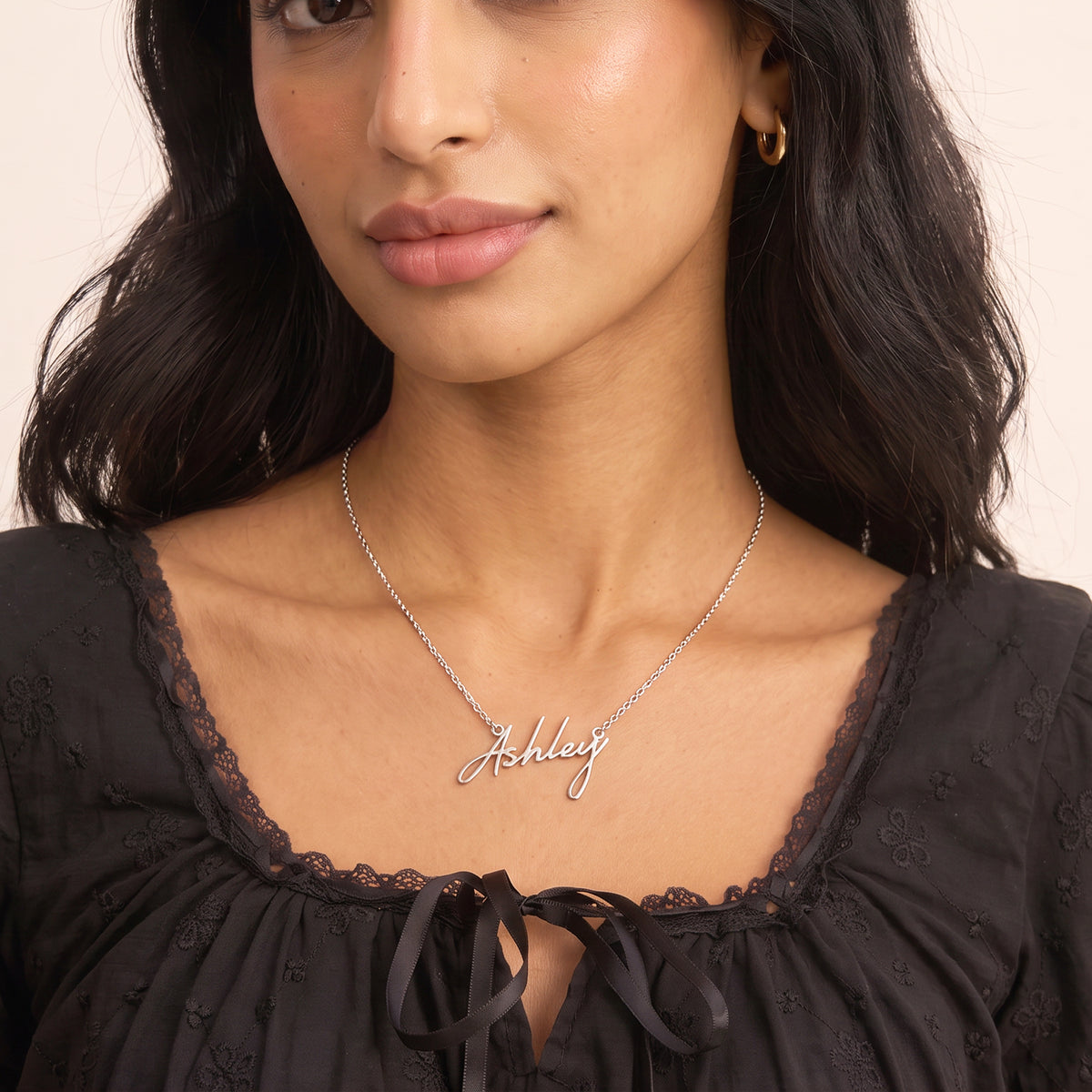 Sterling Silver Signature Style Name Necklace