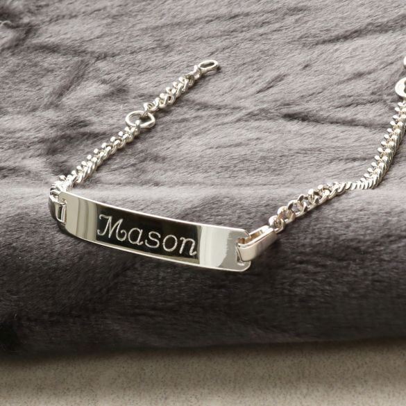 Silver ID Kids Bracelet With Optional Engraving