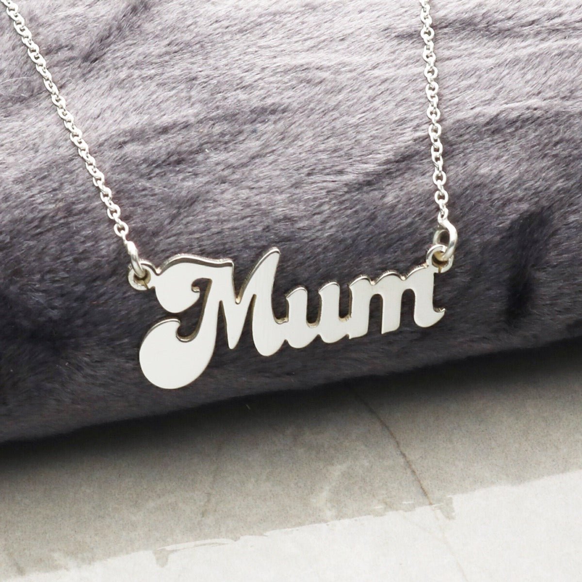 Sterling Silver Banana Split Style Mum Necklace - Love Silver Jewellery