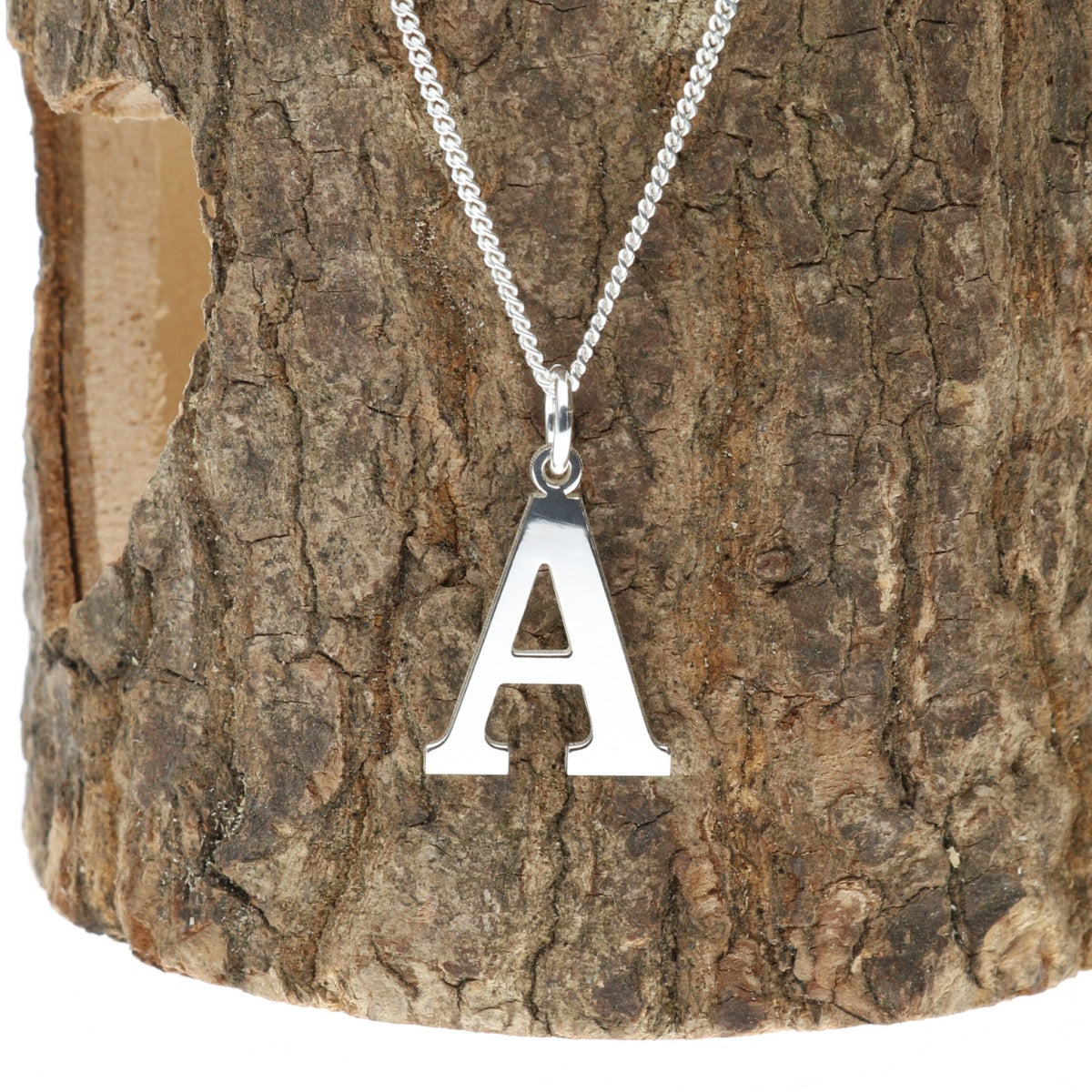 Sterling Silver Bookman Initial - Love Silver Jewellery