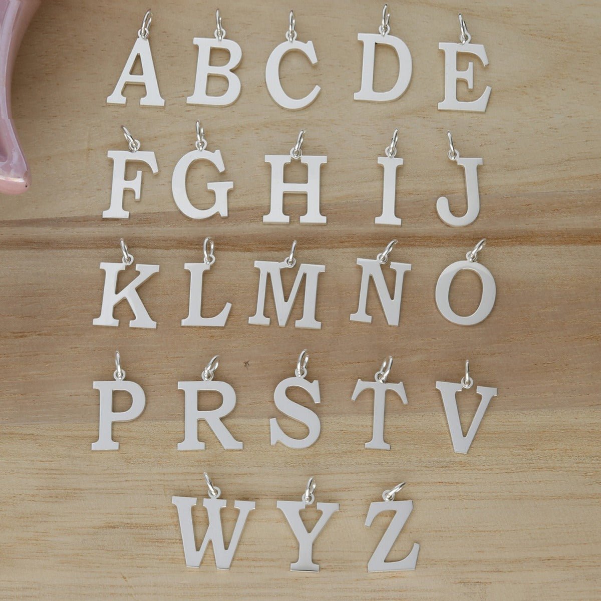 Sterling Silver Bookman Initial - Love Silver Jewellery