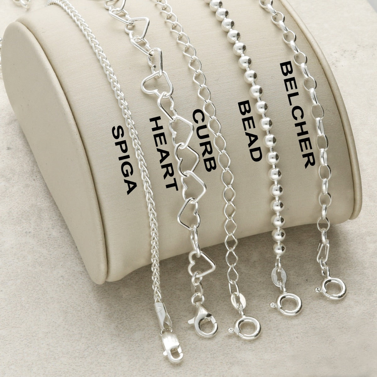 Sterling Silver Engraved Tree Of Life Charm Bracelet or Anklet & Chain Choice