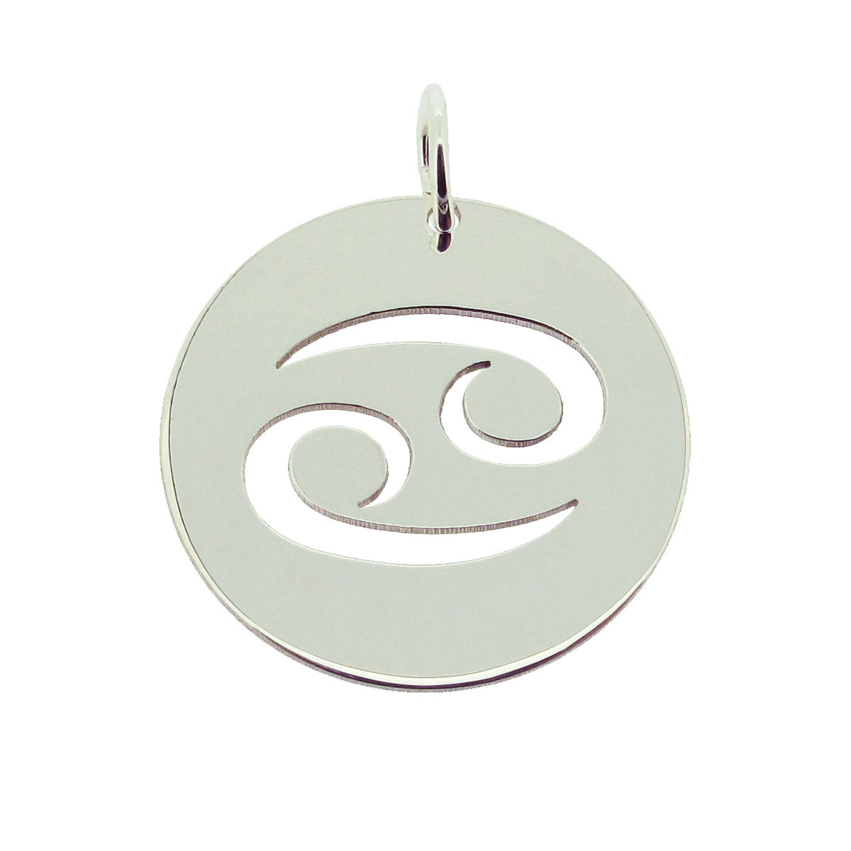 Sterling Silver 24mm Round Zodiac Pendant With Optional Chain