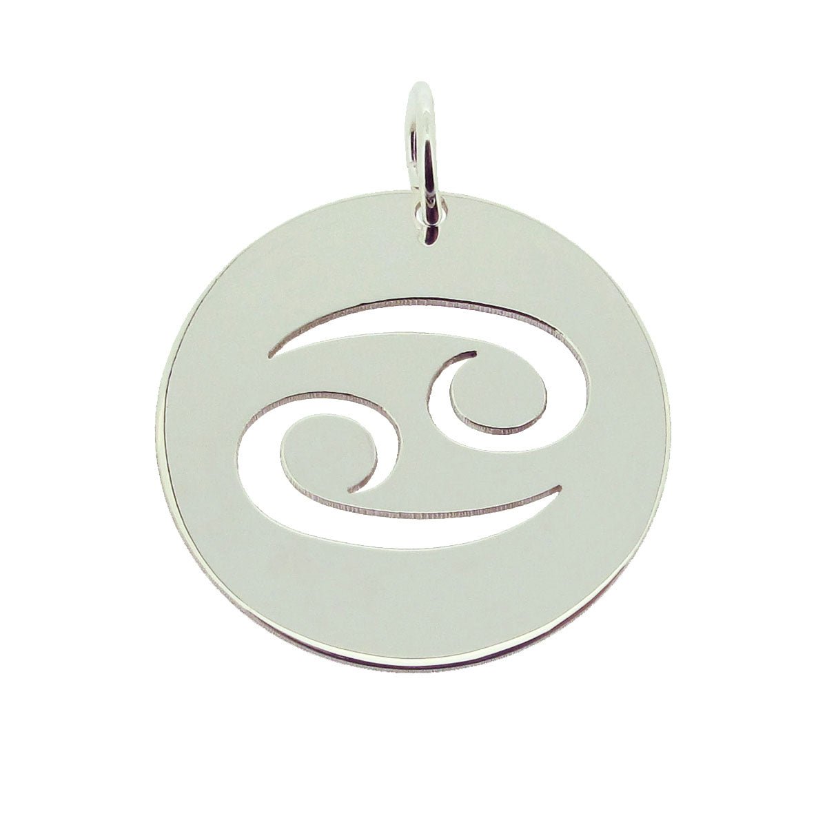 Sterling Silver 24mm Round Zodiac Pendant With Optional Chain - Love Silver Jewellery