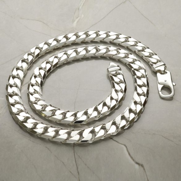 Sterling Silver 11mm Mens Chunky Curb Chain