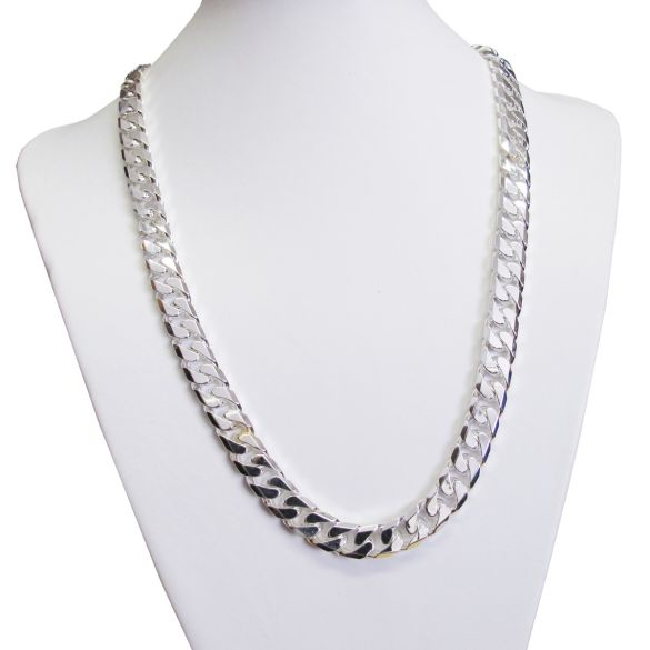 Sterling Silver 11mm Mens Chunky Curb Chain - Love Silver Jewellery