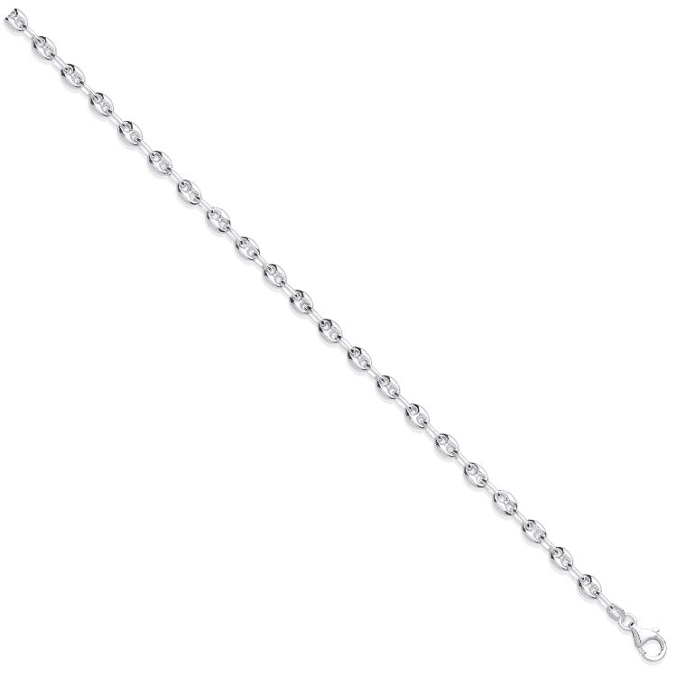 Sterling Silver 4mm Coffee Bean Bracelet - Love Silver Jewellery