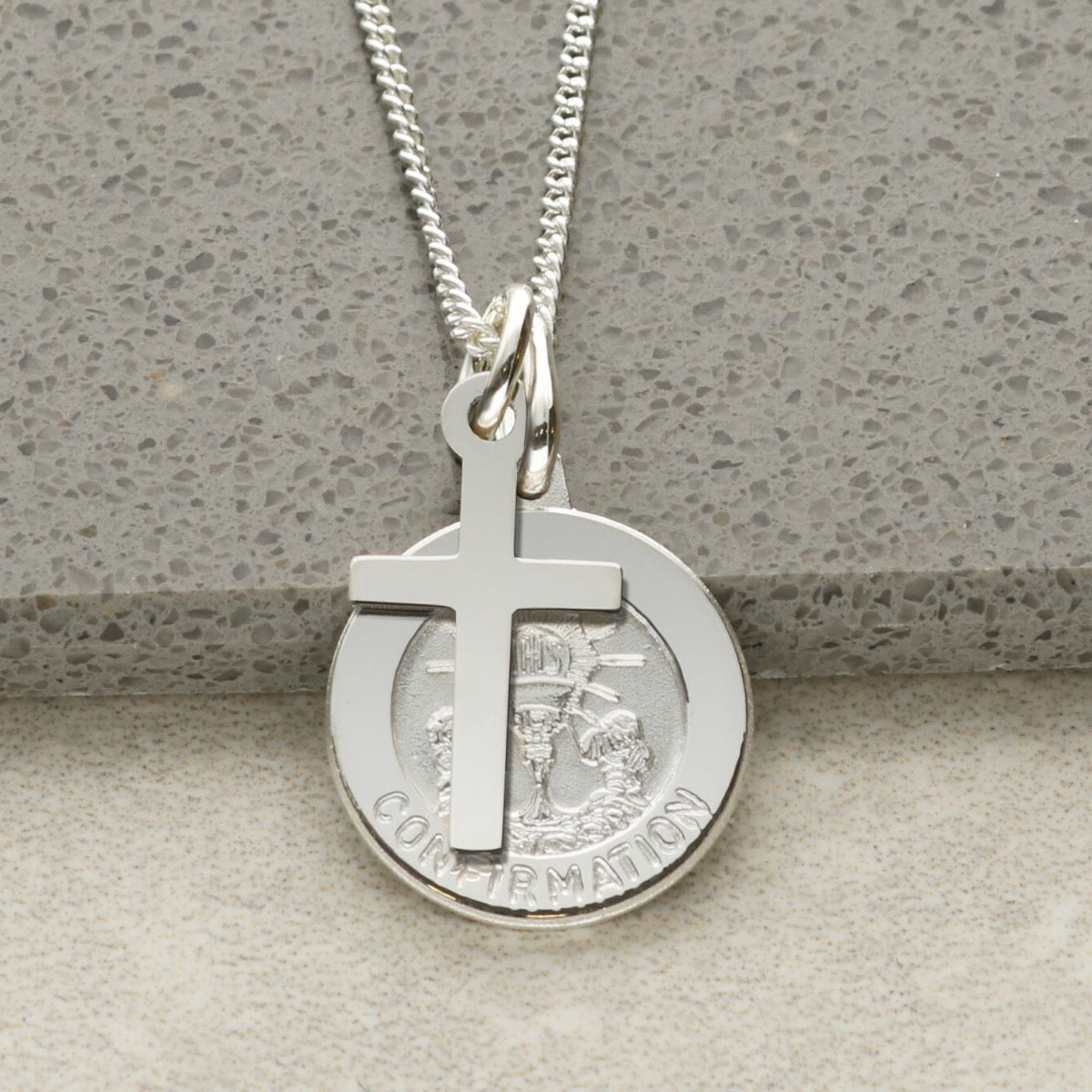 Sterling Silver Confirmation & Cross Pendants With Optional Engraving and Chain