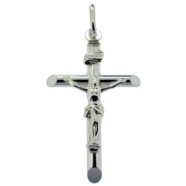 Sterling Silver Large Crucifix Pendant With Optional Chain - Love Silver Jewellery