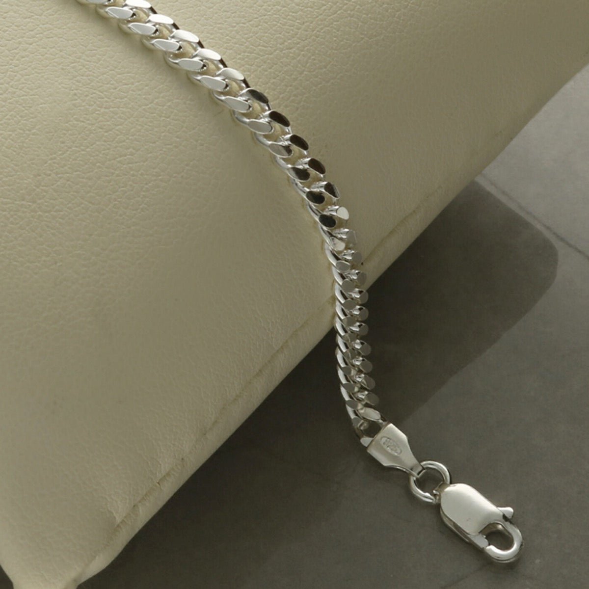 Sterling Silver 3.4mm Cuban Curb Chain - Love Silver Jewellery