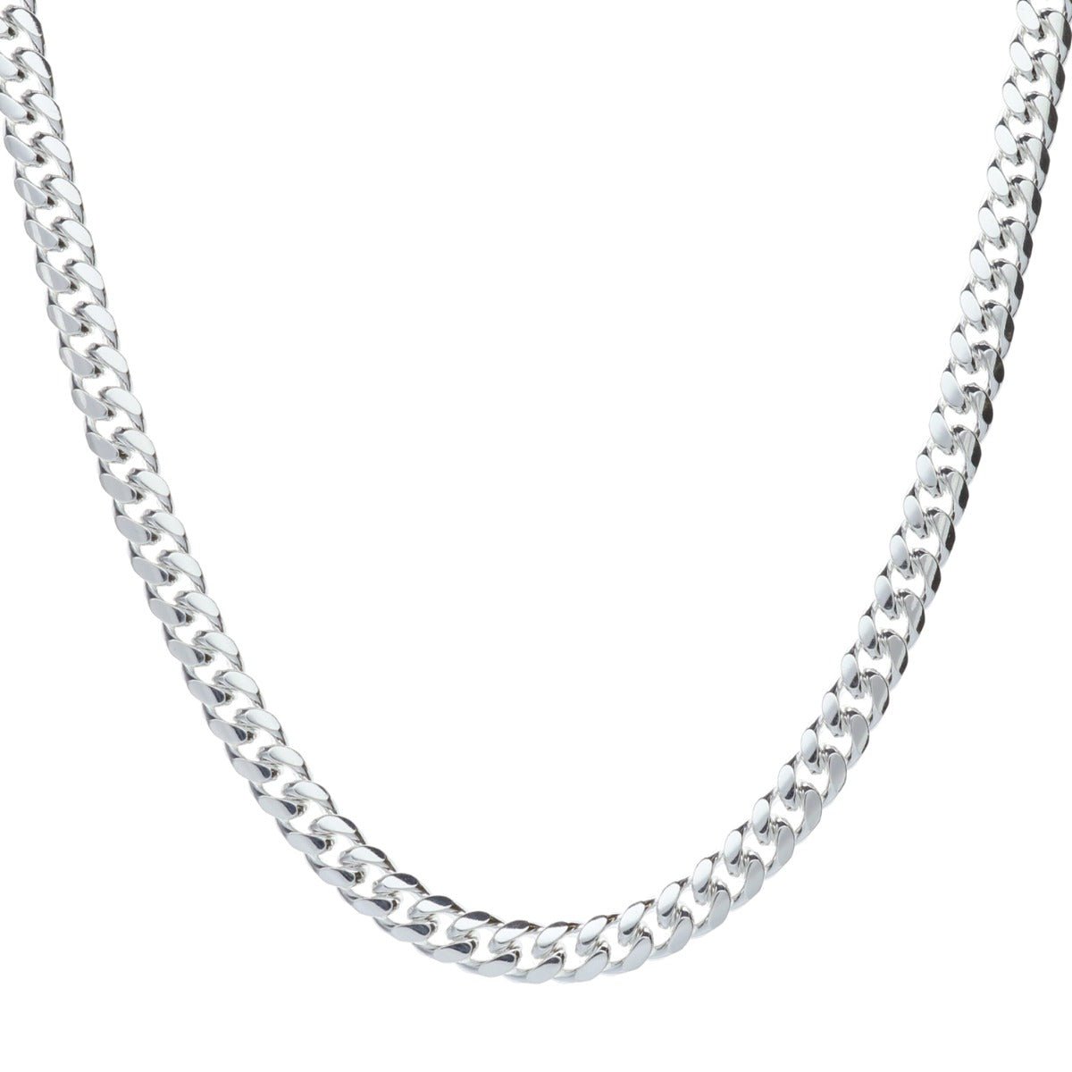 Sterling Silver 4.5mm Dome Curb / Cuban Link Gents Chain - Love Silver Jewellery