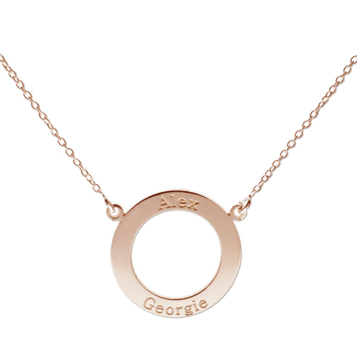 9ct Rose Gold Personalised Ring Pendant