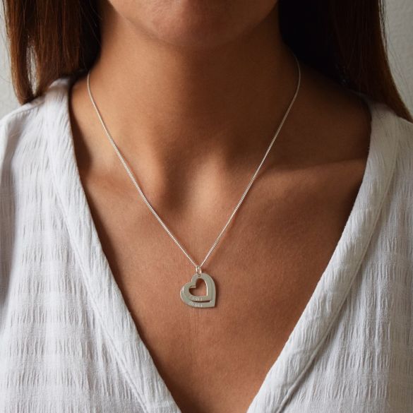 9ct Gold Plated Personalised Hearts Necklace