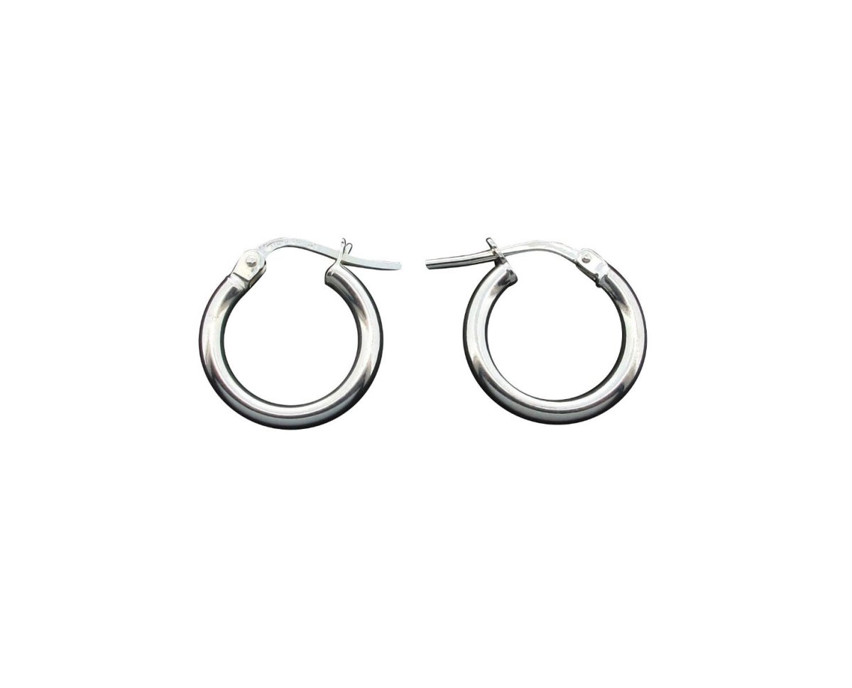 Sterling Silver 2mm Hoop Sleeper Earrings - Love Silver Jewellery