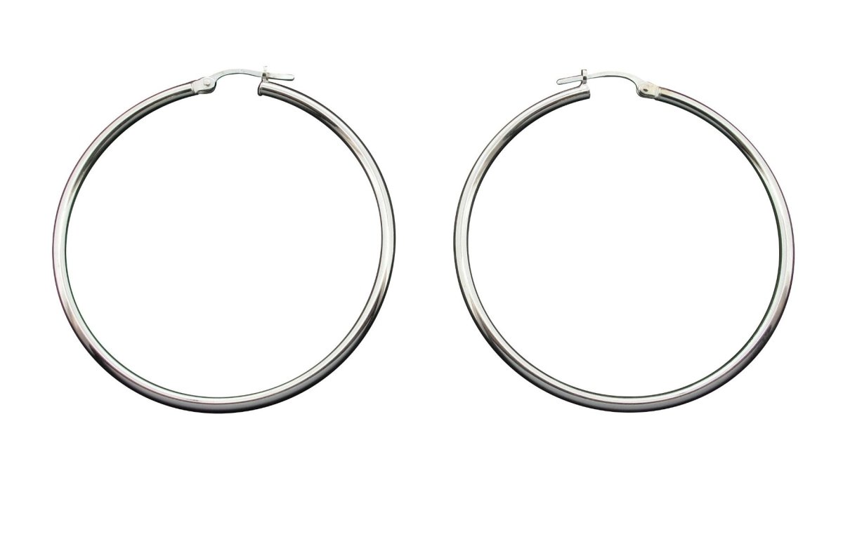 Sterling Silver 2mm Hoop Sleeper Earrings - Love Silver Jewellery