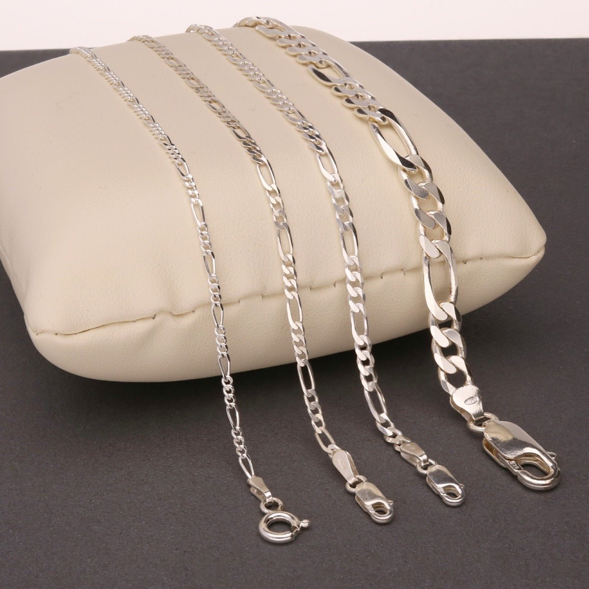 Sterling Silver Figaro Chain - Love Silver Jewellery