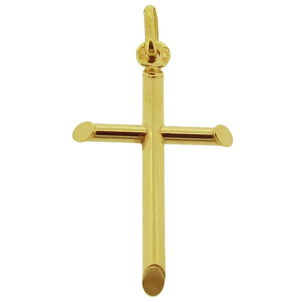 9ct Solid Yellow Gold Cross Pendant With Optional Chain - Love Silver Jewellery