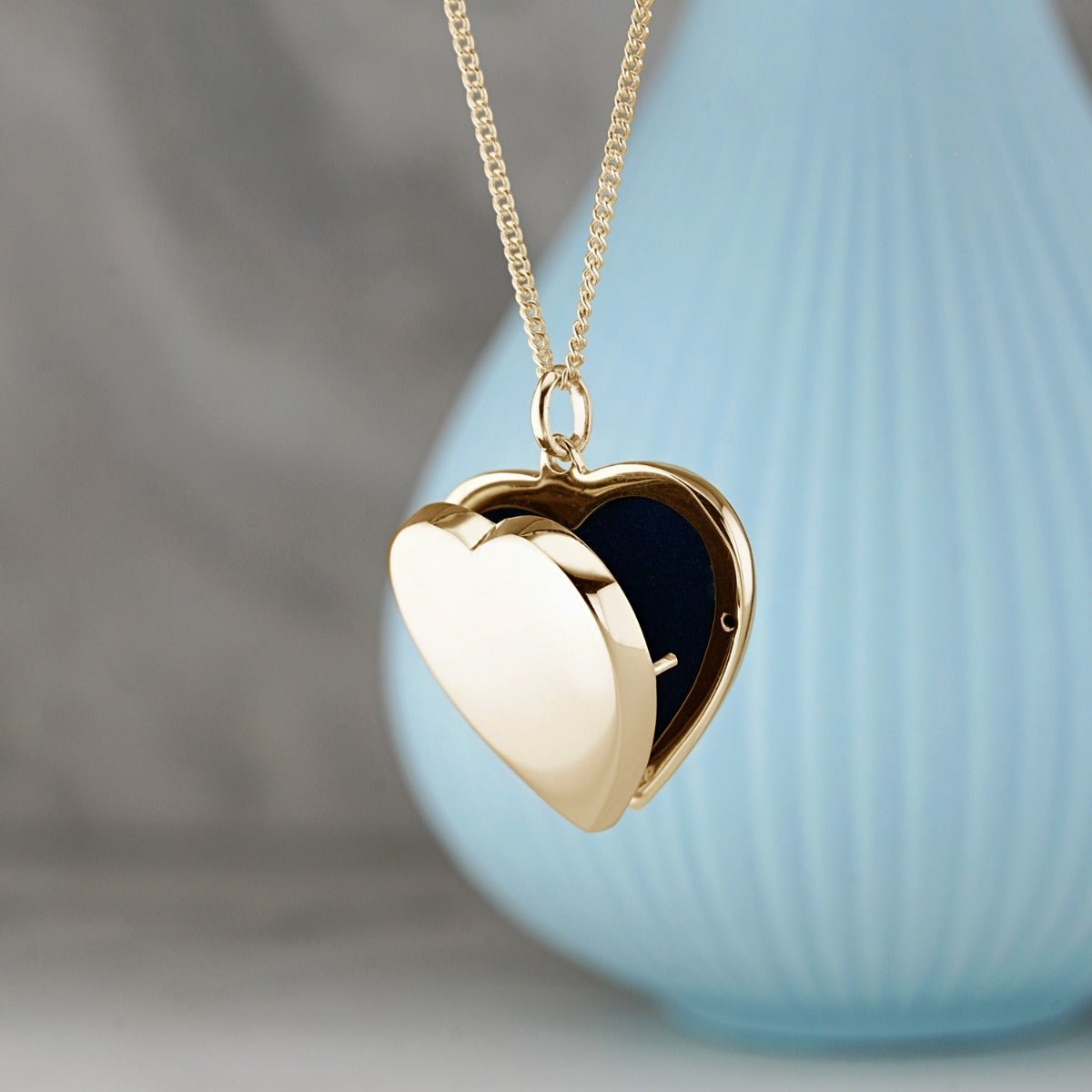 Yellow Gold Plated Heart Locket With Optional Engraving - Love Silver Jewellery