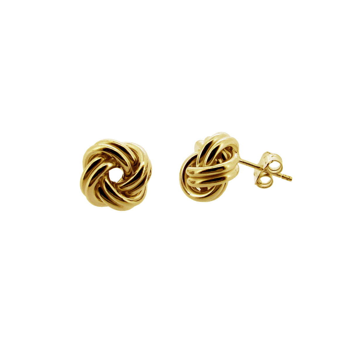 9ct Gold Plated Knot Stud Earrings
