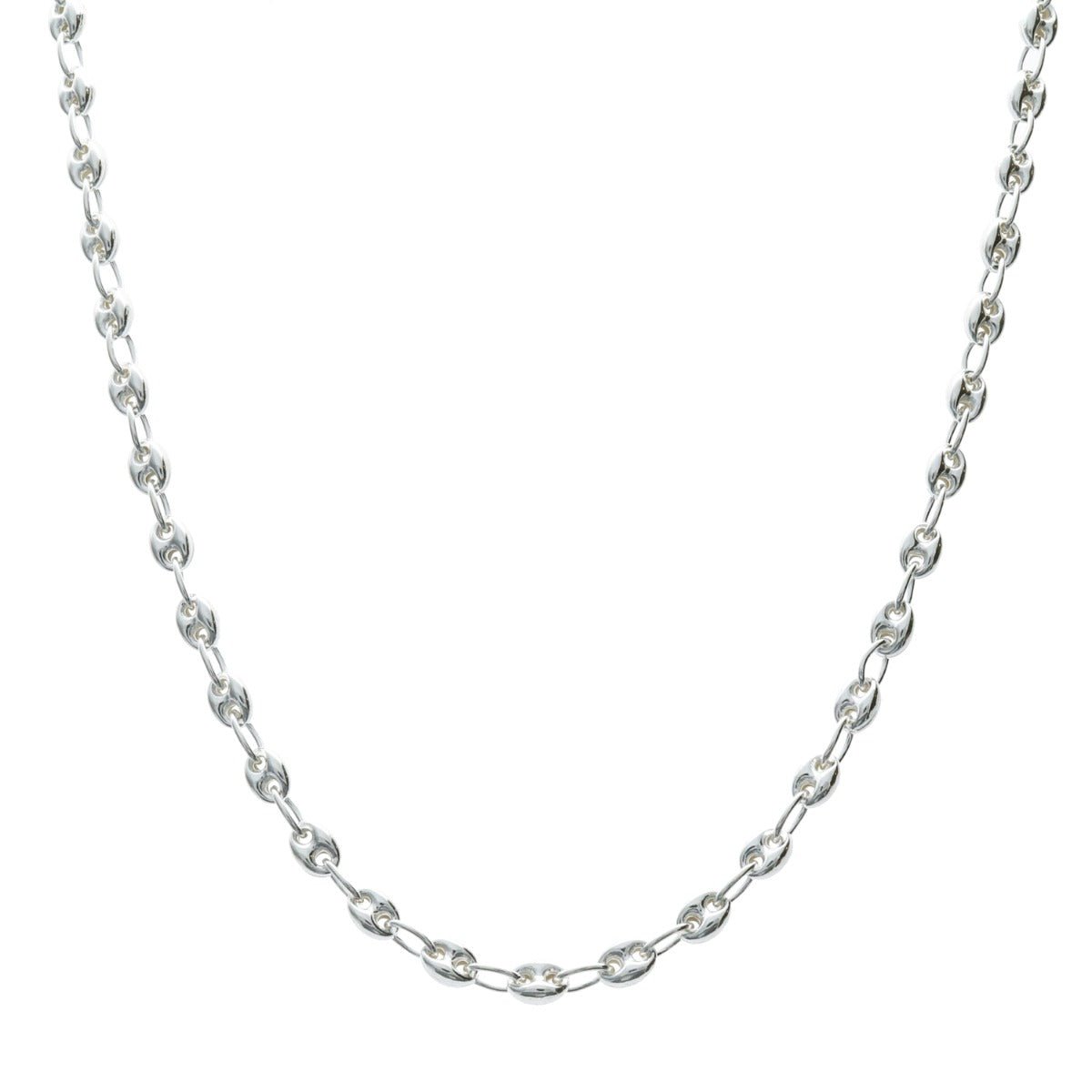 Sterling Silver 5mm Coffee Bean Chain - Love Silver Jewellery