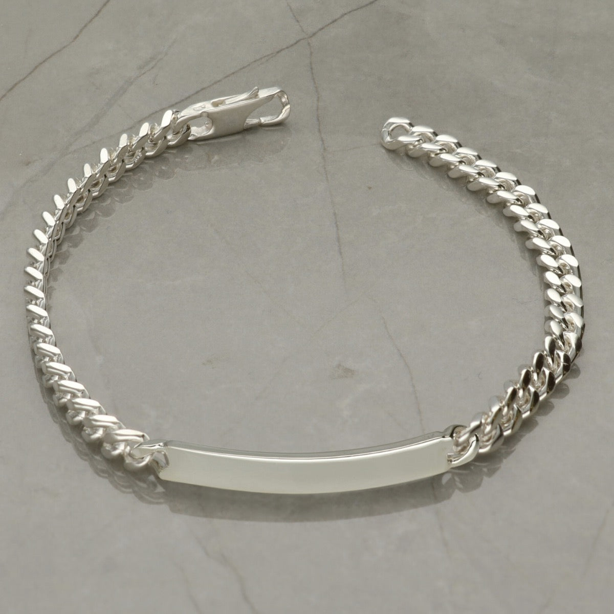 Sterling Silver Cuban Curb ID Bracelet For Women With Optional Engraving