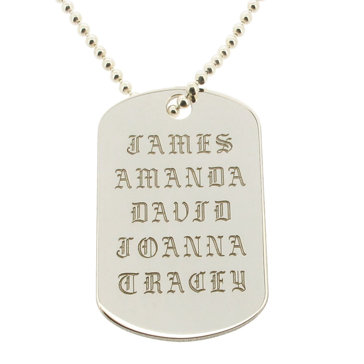 Sterling Silver Old English Large Dog Tag With Optional Engraving
