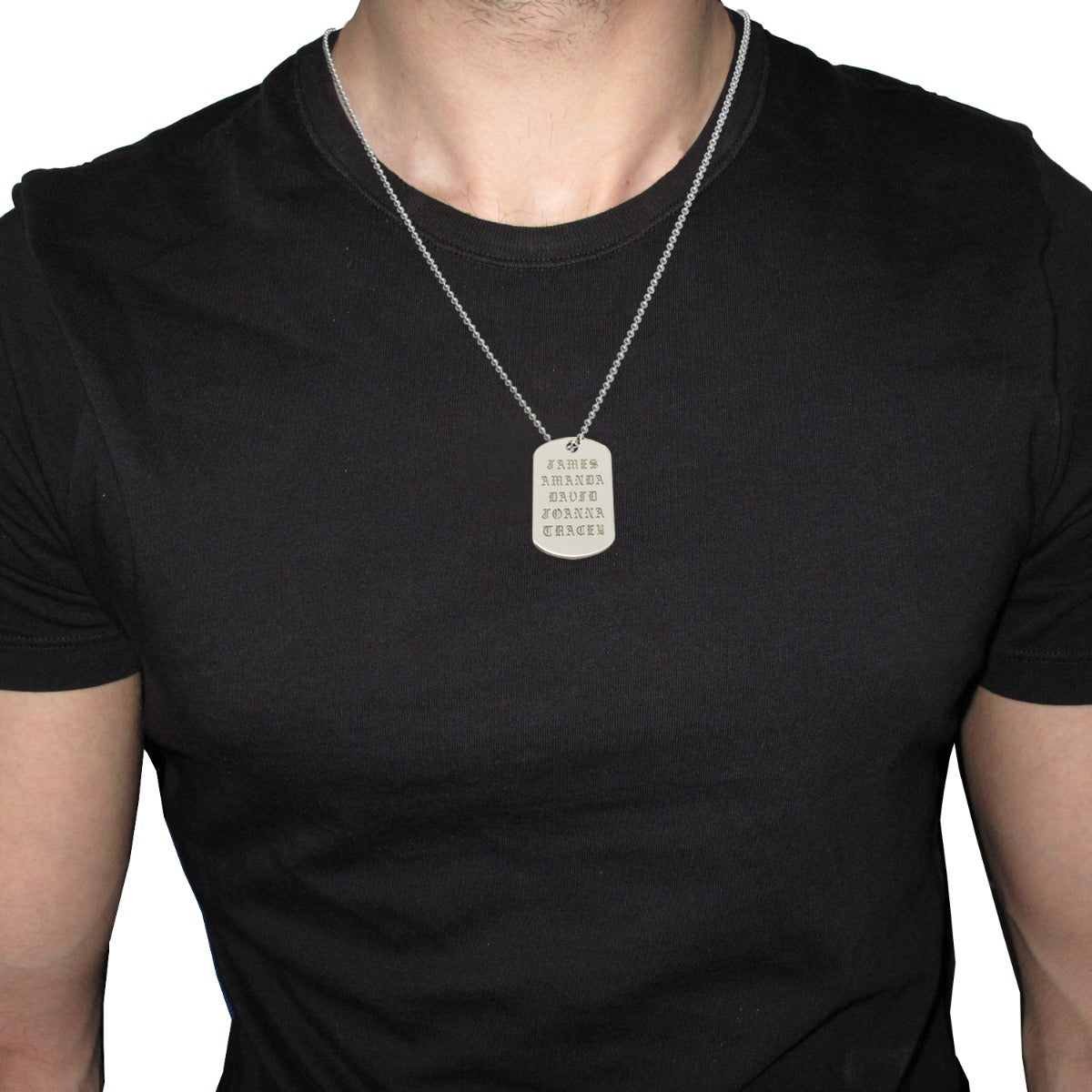 Sterling Silver Old English Large Dog Tag With Optional Engraving