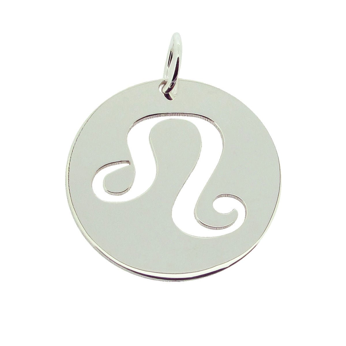Sterling Silver 15mm Round Zodiac Pendant With Chain - Love Silver Jewellery