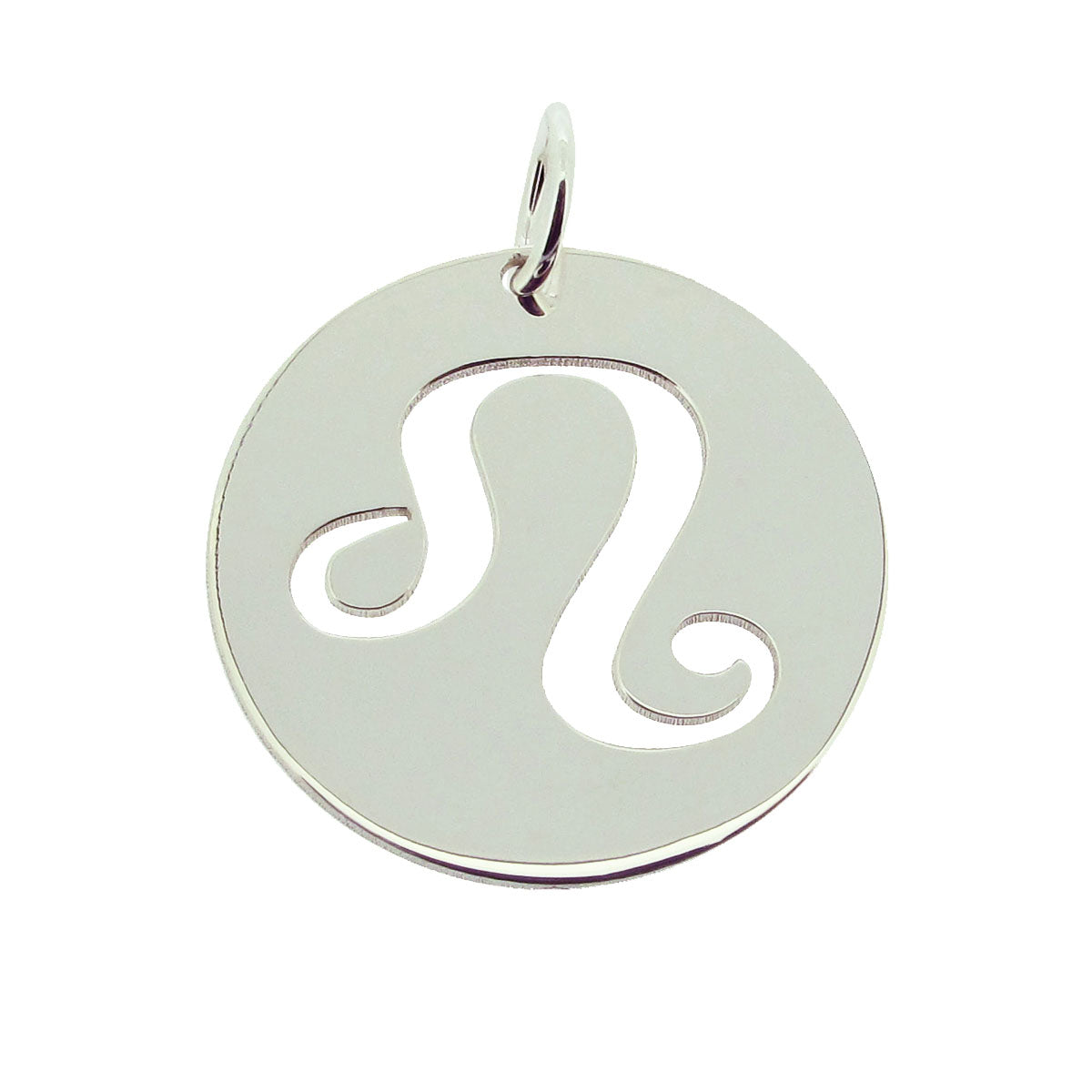 Sterling Silver 24mm Round Zodiac Pendant With Optional Chain