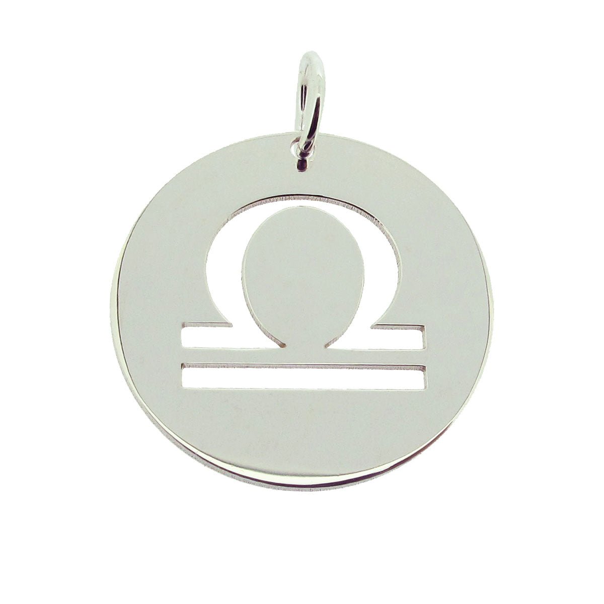 Sterling Silver 15mm Round Zodiac Pendant With Chain - Love Silver Jewellery