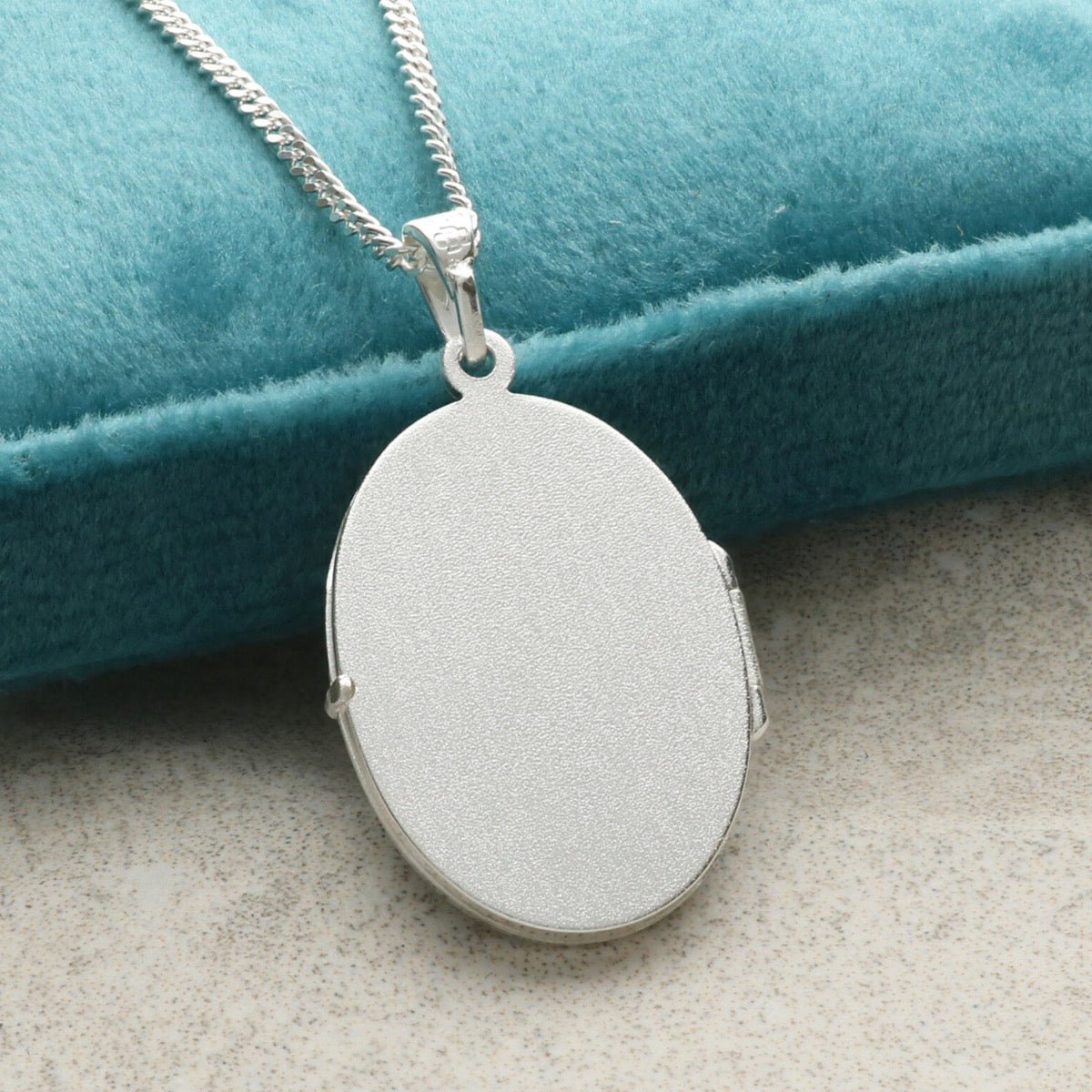 Sterling Silver Oval Floral Locket With Optional Engraving & Chain - Love Silver Jewellery