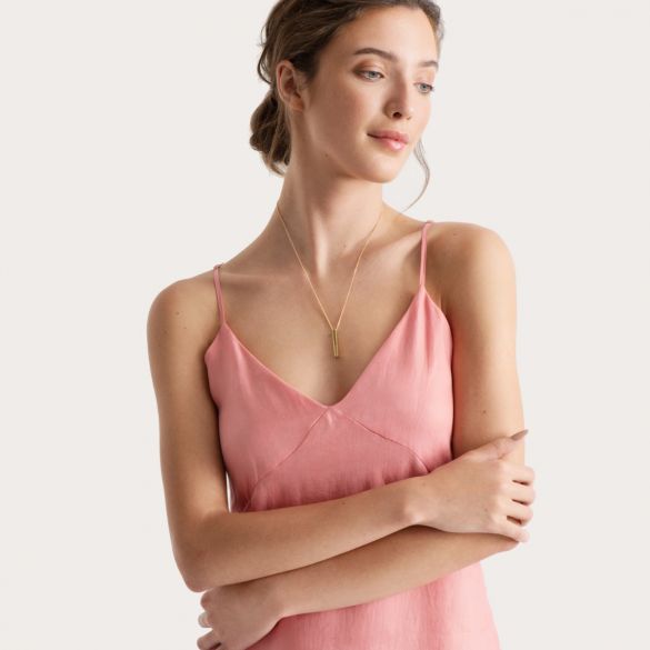 3D Engraved Name Bar Pendant With Chain