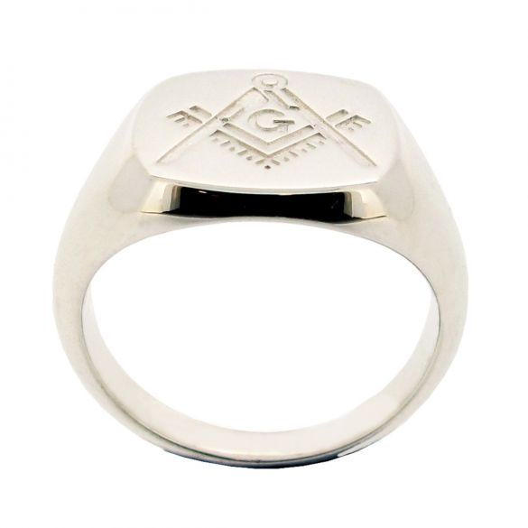 Mens Masonic Ring Sterling Silver